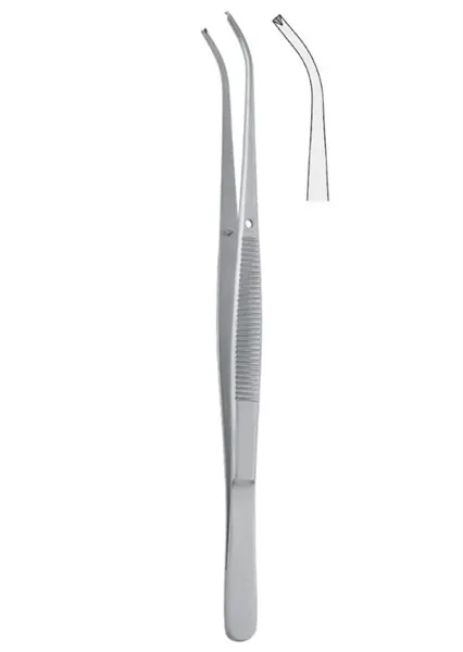 Pinzeta chirurgická zahnutá 150mm