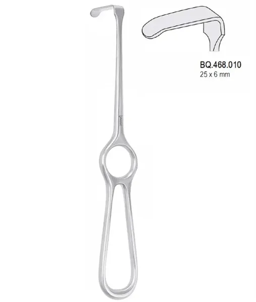 Retractor Kocher-Langenbeck 25x6mm, 215mm