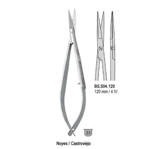 Nůžky Noyes/Castroviejo rovné 120 mm