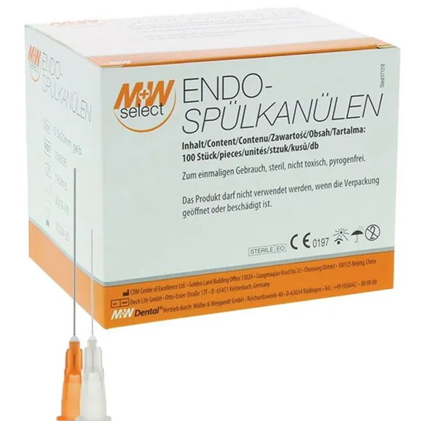 M+W kanyly výplachové žluté 0,3x23 100ks