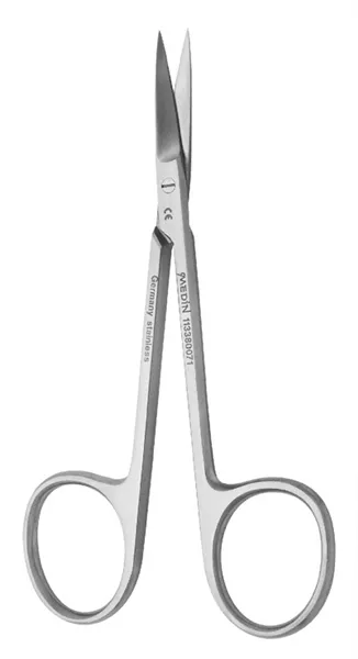 Nůžky oční zahnuté; 11,5 cm