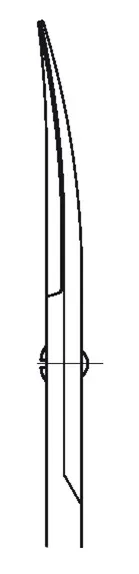Nůžky oční zahnuté; 11,5 cm