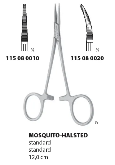 Mosquito-Halsted svorka na cévy rovná; 12,0 cm 0010