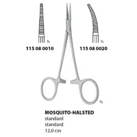 Mosquito-Halsted svorka na cévy zahnutá; 12,0 cm 0020