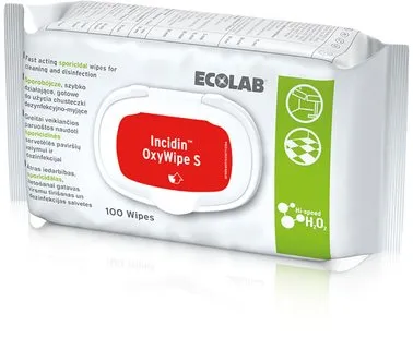 Incidin Oxywipes S, Flow Pack 100ks bezalkoholové OXY ubrousky