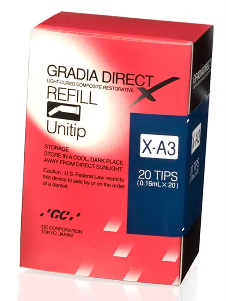 GC GRADIA Direct, Anterior, Unitip 20 x 0.16ml (0.24g), A3, EEP