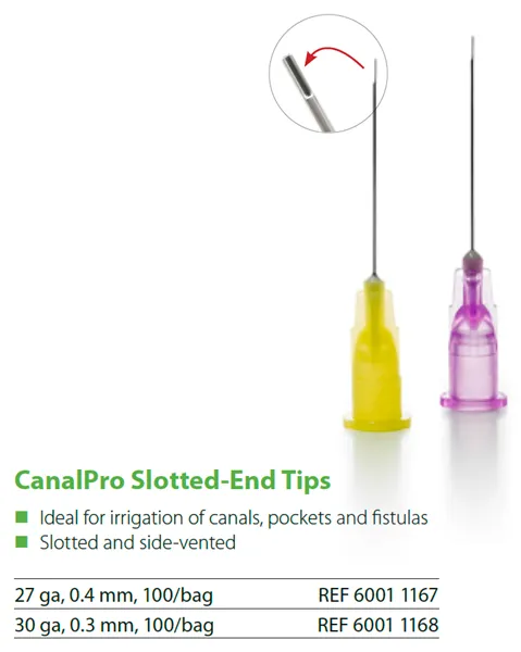 CanalPro kanyly Slotted-End žluté 30G 100ks