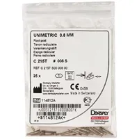 Unimetric TITAN čepy 008S fialové, 0,8 mm, 25 ks