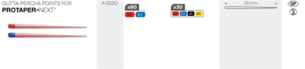 ProTaper F1 gutaperčové čepy 60 ks
