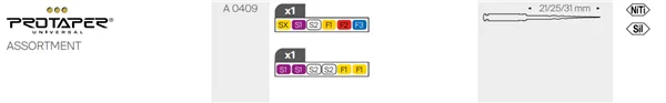 ProTaper Gold Assortment SX/F3 21mm