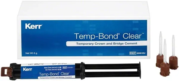 Tempbond Clear Automix  7 g + 10ks mích. kanyly hnědé