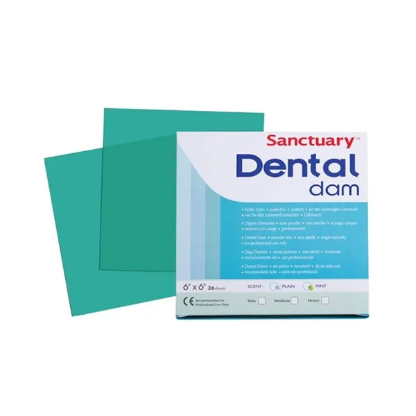 Sanctuary kofferdam medium plain (mint fialové bez latexu) 15ks