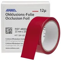 Artikulační fólie 12my oboustranná čern/červená 25mm x25m