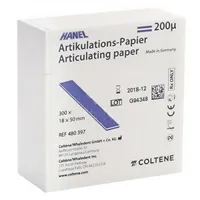 Artikulační papír Hanel 200 my I prožek modrý, 300 ks