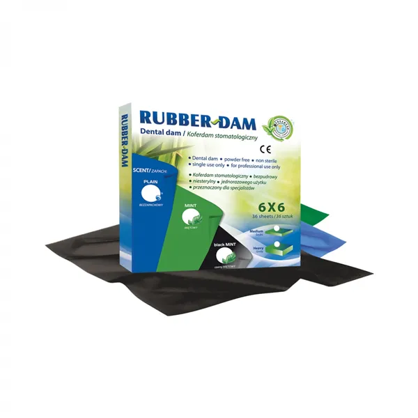 Rubber Dam Heavy bez vůně,modrý 36 ks