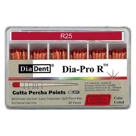 Gutta čepy Diadent  R25 kalibr.
