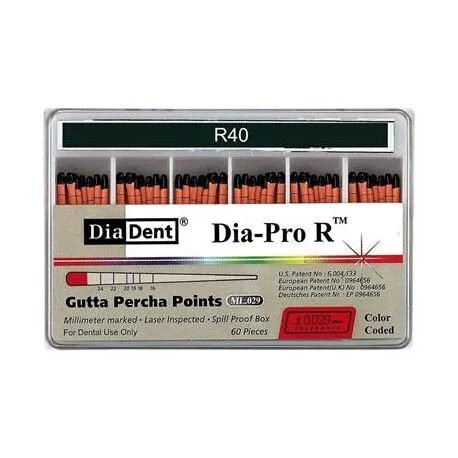 Gutta čepy Diadent  R40 kalibr.
