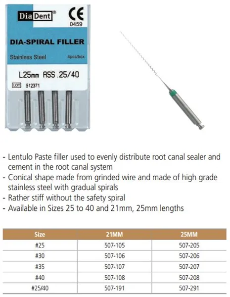 Dia-Spiral Filler 25mm 025 4ks