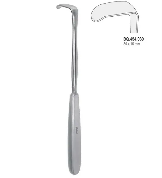 Retractor Langenbeck hollow handle 30x16mm, 220mm