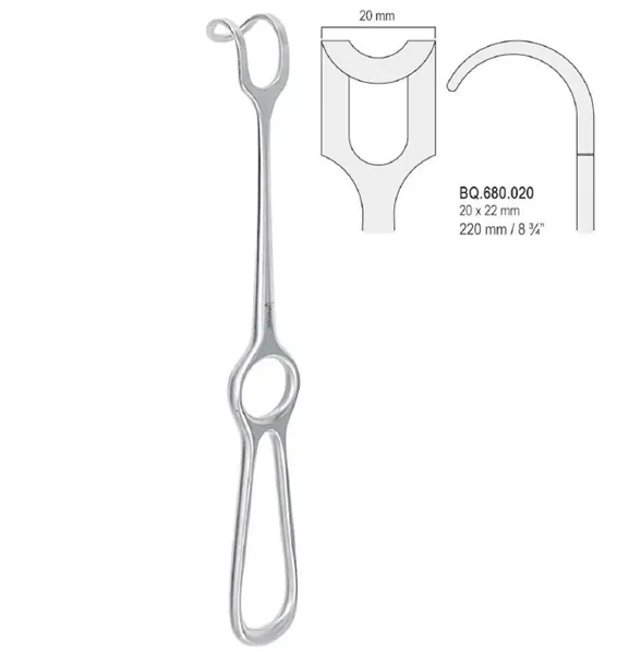 Retractor Middeldorpf 20x22mm, 220mm