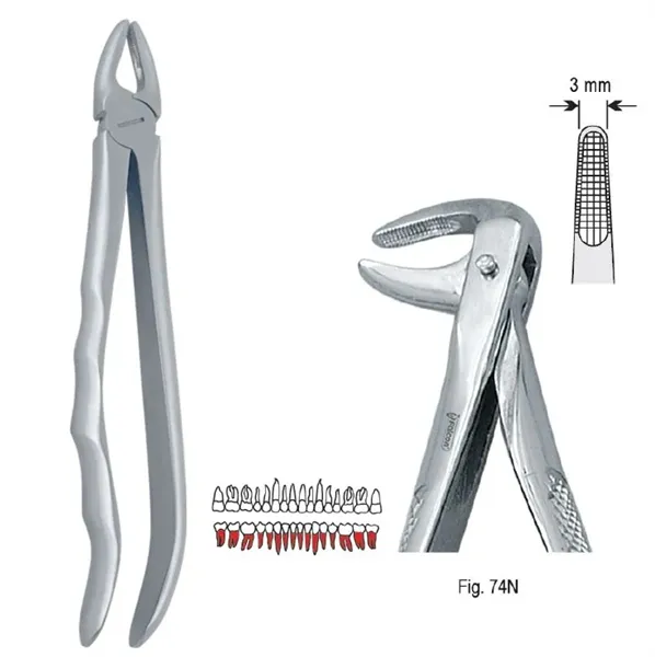 Extrakční kleště 74N na dolní kořeny anatomické
