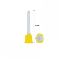 DENTALINE Mixing tips small yellow 70mm, 1:1 ratio (Pack of 50 pieces)