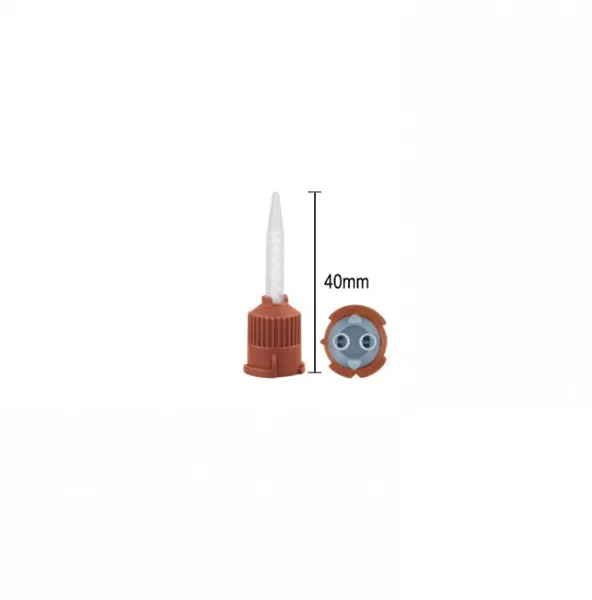 DENTALINE Mixing tips fine brown-short 40mm, 1:1 Ratio (Pack of 50 pieces)
