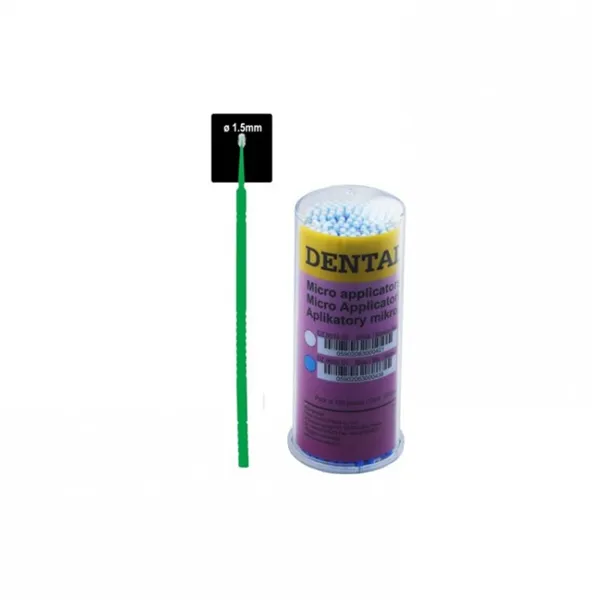DENTALINE microbrush green fine ø 1.5mm 100ks