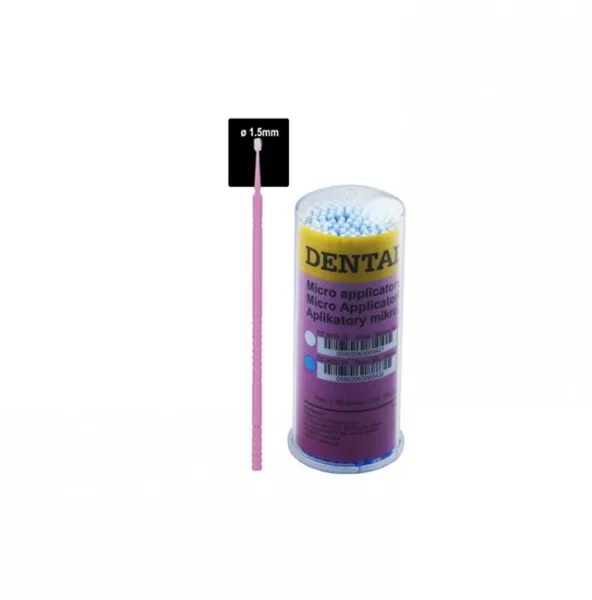 DENTALINE microbrush pink fine ø 1.5mm 100ks
