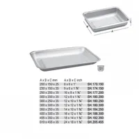 Mělký tác z nerezové oceli 230 x 150 x 35mm