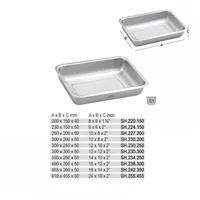 Hluboký tác z nerezové oceli 300 x 250 x 50mm