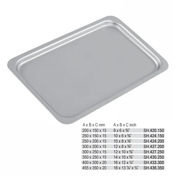 Tácek nerez 200 x 150 x 15mm