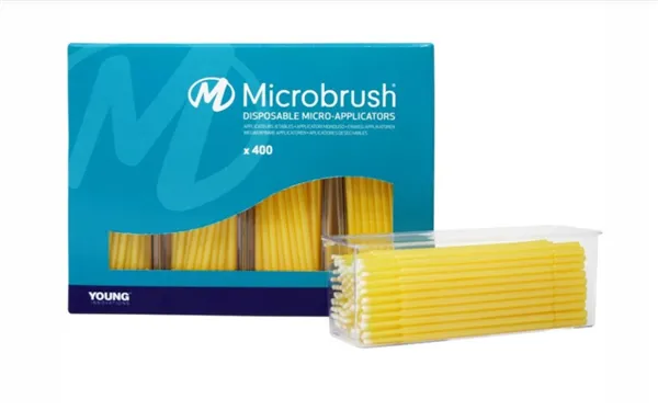 Microbrush Plus aplikátory 4x100ks Fine žluté PF400