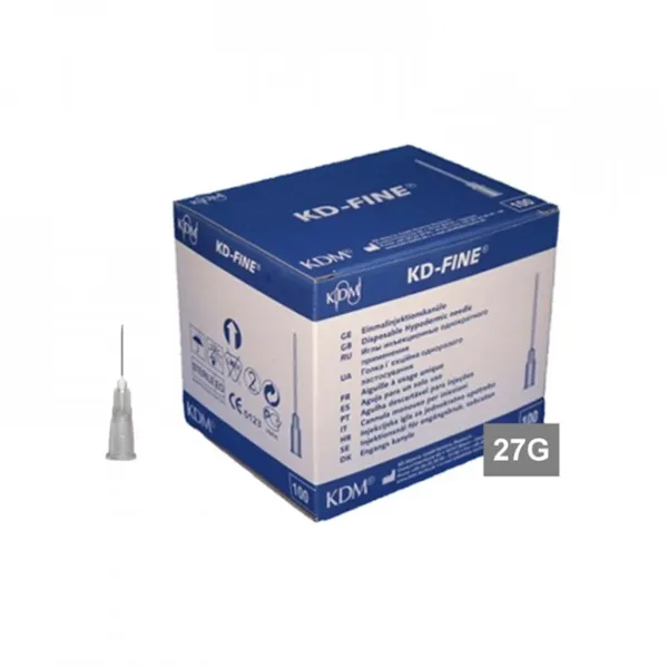 Jehla inj. šedá 0,4x20 100ks KDM 27G