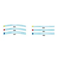 Hawe Transparent Strips červené 100ks
