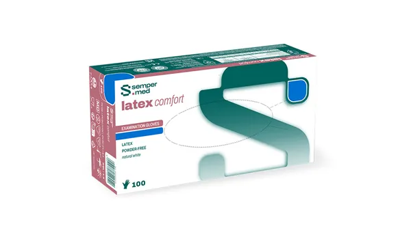 Rukavice Sempermed Latex Comfort bezpudrové  vel. S 100ks (16037)