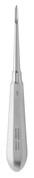 Bein páka extrakční rovná jemná; 3 mm; 16,5 cm