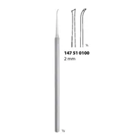 Škrabka na zubní kámen levá; 2 mm; 15,5 cm
