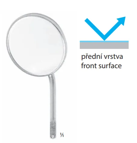 Zrcátko zubní ploché HR Front; vel. 0; 14 mm 6ks