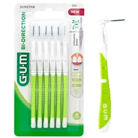GUM Bi-Direction 0,7 mezizub. kartáčky 6ks - bílé (zelené)