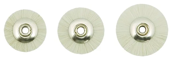 ORBIS Diskový kartáč nemontovaný, kozí chlupy, bílý, průměr 17 mm, měkký, 12 ks