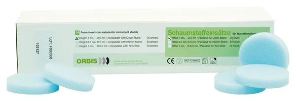 ORBIS Vložky z pěnové hmoty výška 1cm / průměr 6,5cm, 25ks