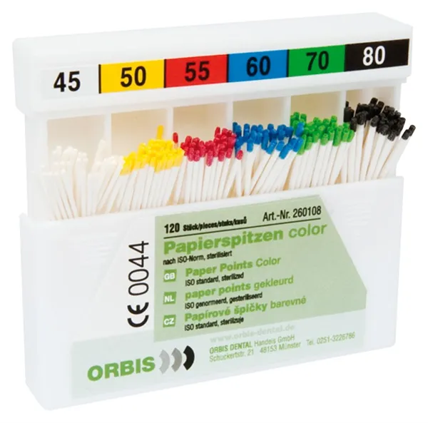 ORBIS Papírové čepy, ISO 060, L28, balení, 120 ks