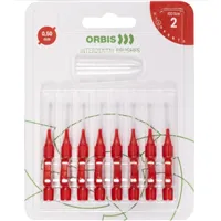 ORBIS mezizubní kartáček, 0,5 mm, barva červená, 8 ks