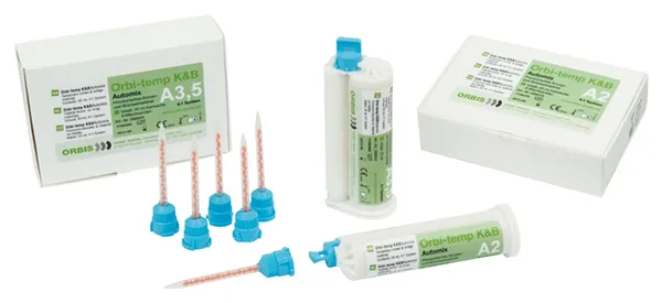 ORBIS Orbi-temp C+B, barva A2, kartuše 50 ml, 6 míchacích kanyl