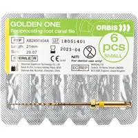 ORBIS Golden One File Steril small 20.07 25mm gelb  6 ks
