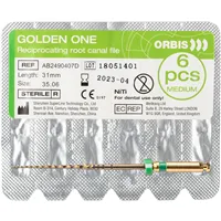 ORBIS Golden One File Steril medium 35.06 31mm grün  6 ks