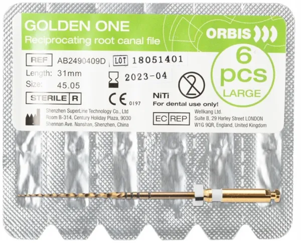 ORBIS Golden One File Steril large 45.05 31mm weiß  6 ks