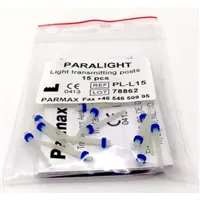 Skleněné čepy Paralight 15ks vel. L modrá