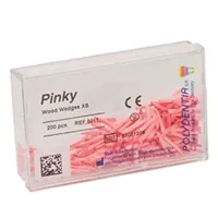 Dřevěné klínky Polydentia růžové 200 ks